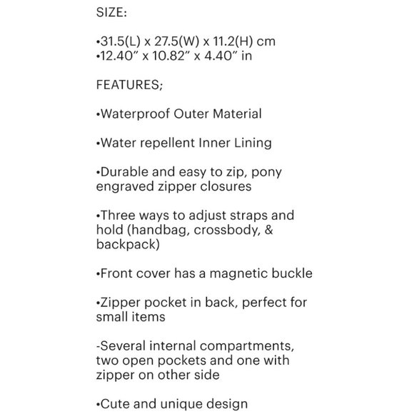 Waterproof Plaid Handbag Backpack Crossbody Bag - Picture 5 of 15